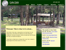 Tablet Screenshot of cedargladebaptistcamp.com